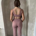 Fold Over Detail Trousers in Pink